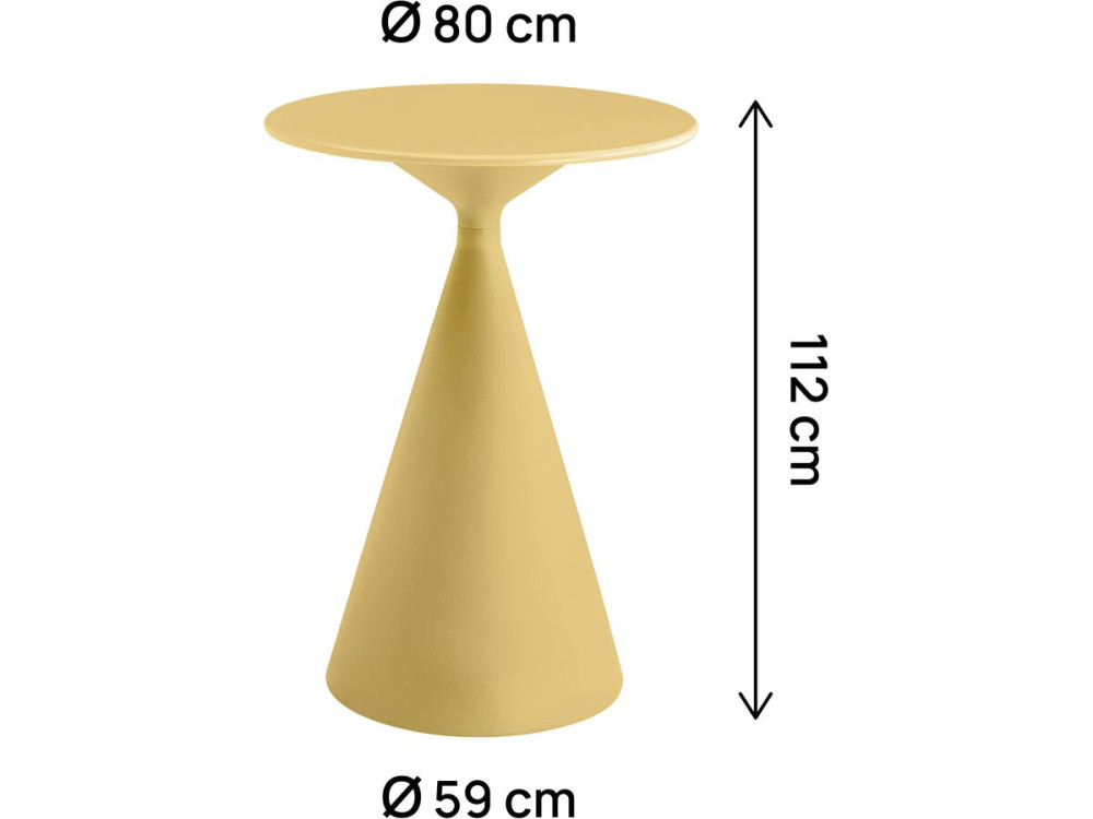 Tavolo bistrot da giardino ⌀80 cm "Néora" - Giallo