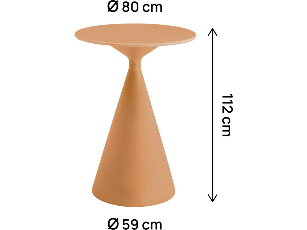 Tavolo bistrot da giardino ⌀80 cm "Néora" - Arancione