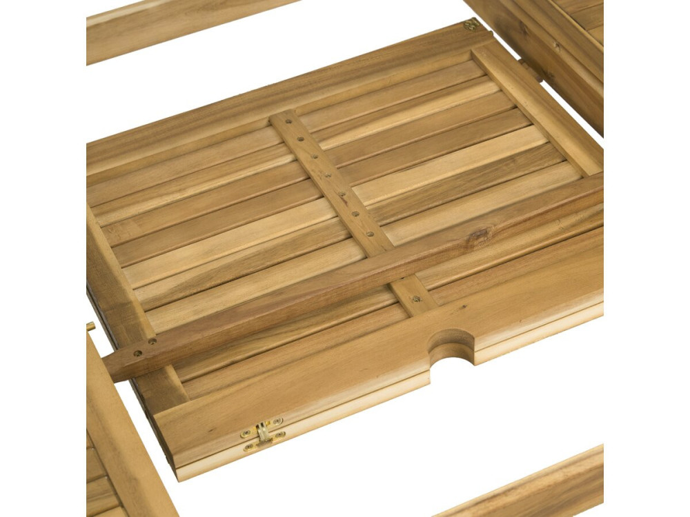 Tavolo da giardino allungabile in legno "Valladolid" 180/240 cm - posti a sedere da 6 a 10 - Marrone