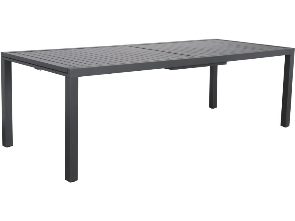 Tavolo da giardino allungabile in metallo "Salou" - 240/300 x 100 x 75 cm - Grigio