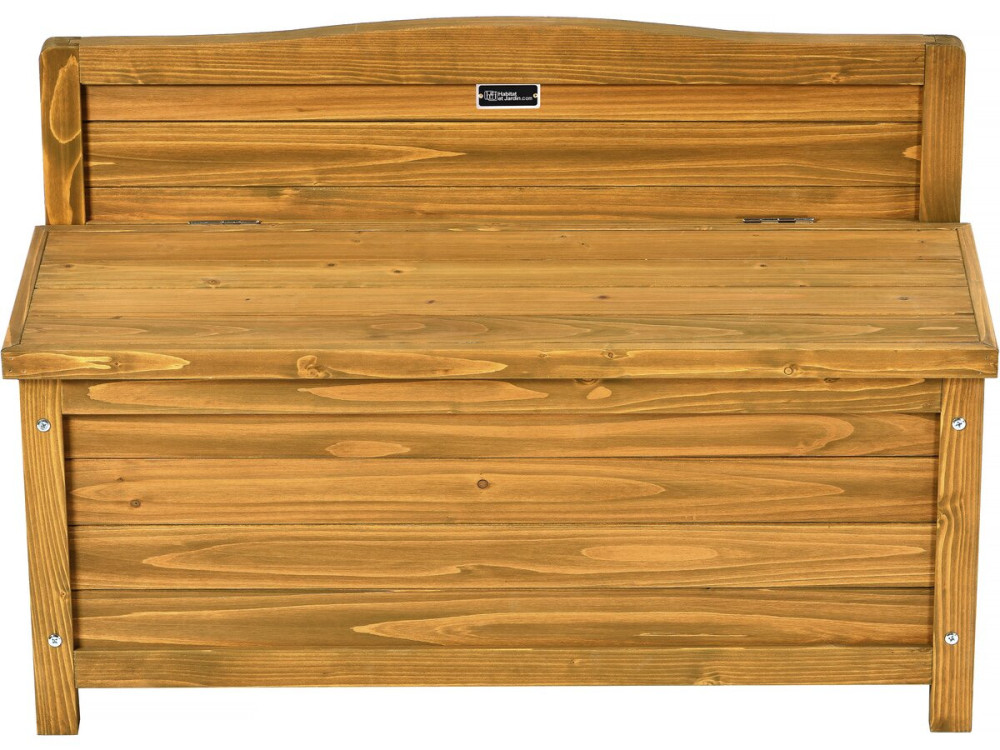 Panchina da giardino in legno "Ben" - 90 x 33 x 60 cm - Marrone