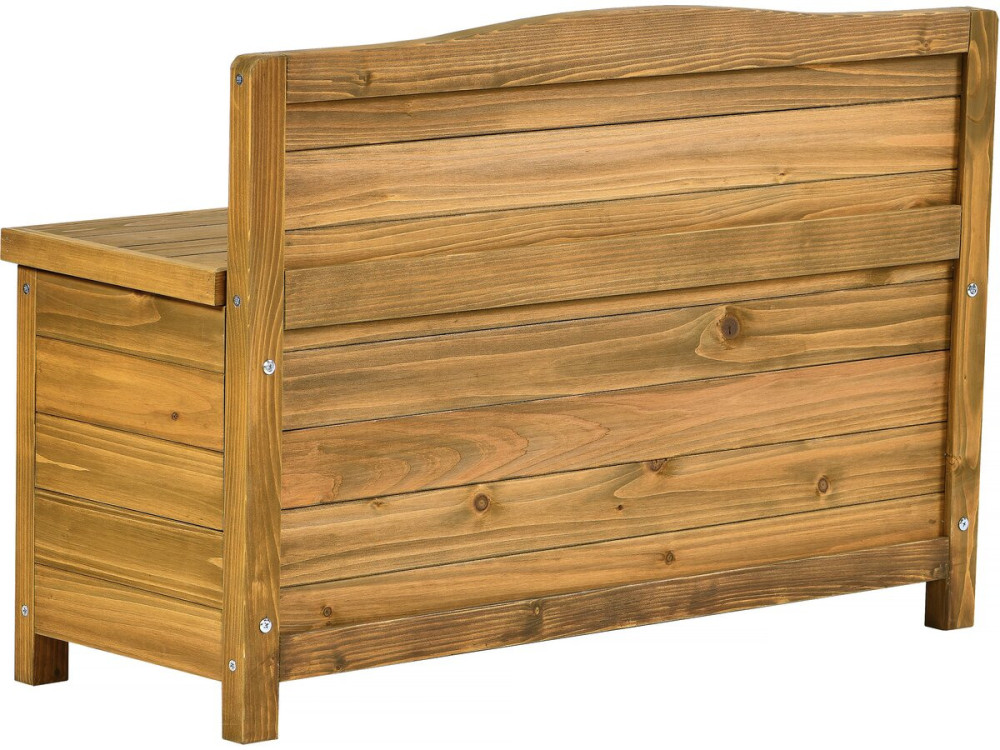 Panchina da giardino in legno "Ben" - 90 x 33 x 60 cm - Marrone
