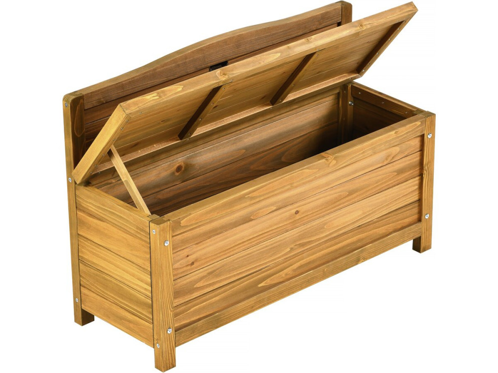 Panchina da giardino in legno "Ben" - 90 x 33 x 60 cm - Marrone