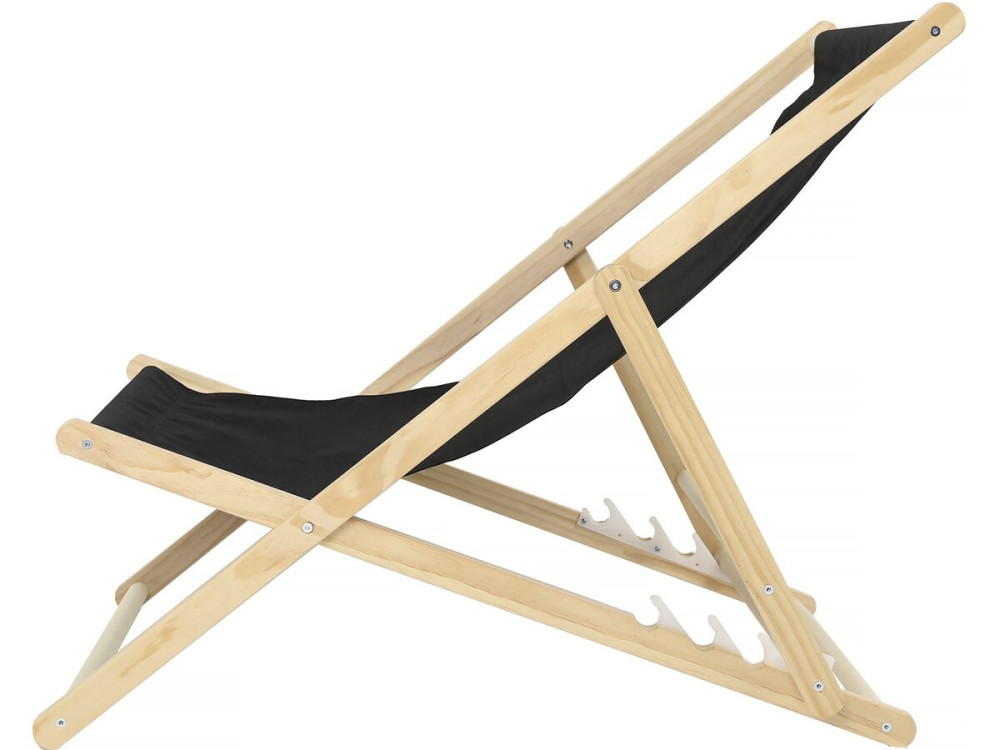 Set di 2 Transat di legno "Chilienne" - Nero