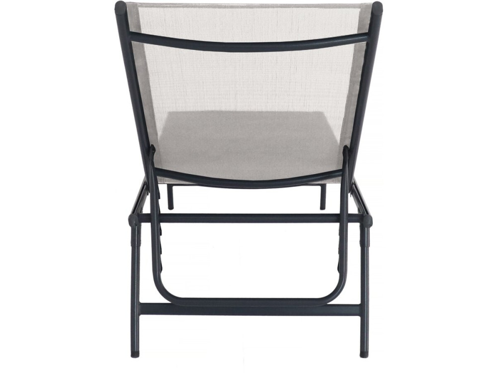 Set di 2 lettini prendisole in metallo "Sublima" - 180 x 54 x 104 cm - Beige