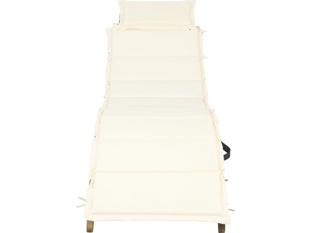 Lettino in legno "Jakarta" con cuscini - Beige