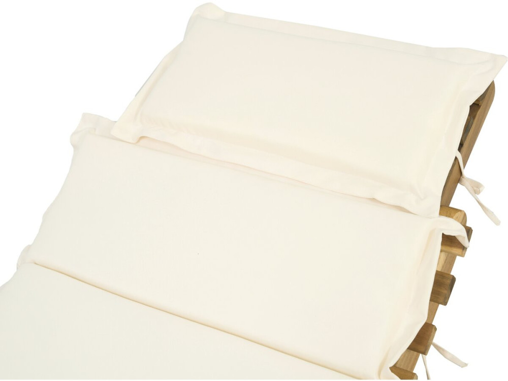 Lettino in legno "Jakarta" con cuscini - Beige