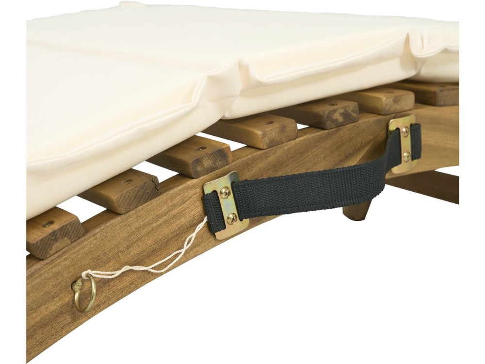 Lettino in legno "Jakarta" con cuscini - Beige
