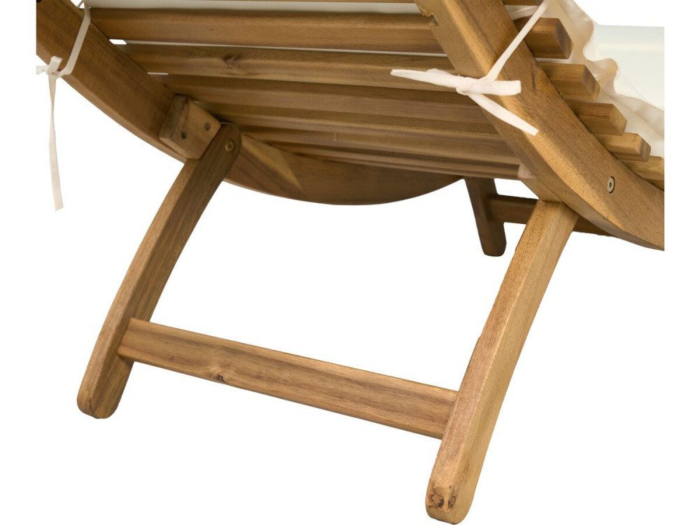 Lettino in legno "Jakarta" con cuscini - Beige