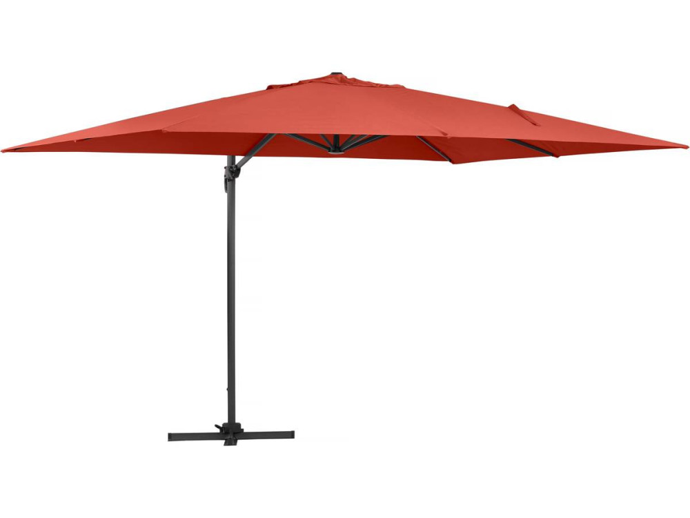 Ombrellone da giardino offset Alu "Sun 4" - Rettangolo - 3 x 4 m - Rosso