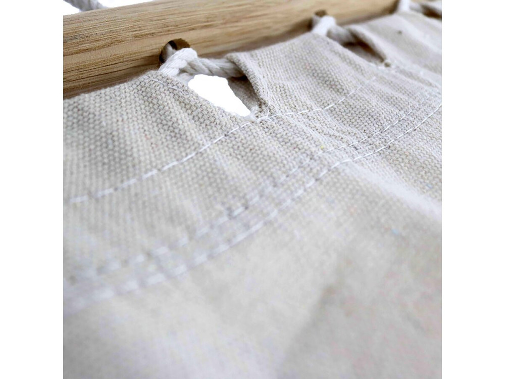 Amaca di legno con tela di cotone "Dallas" - 3 m - Ecru