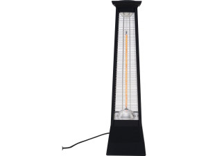 Riscaldatore elettrico radiante in fibra di carbonio "Volcano" - 2000W - Nero