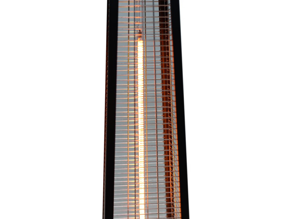 Riscaldatore elettrico radiante in fibra di carbonio "Volcano" - 2000W - Nero