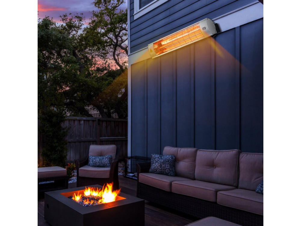 Riscaldatore da terrazza a infrarossi - 2000W - Argento