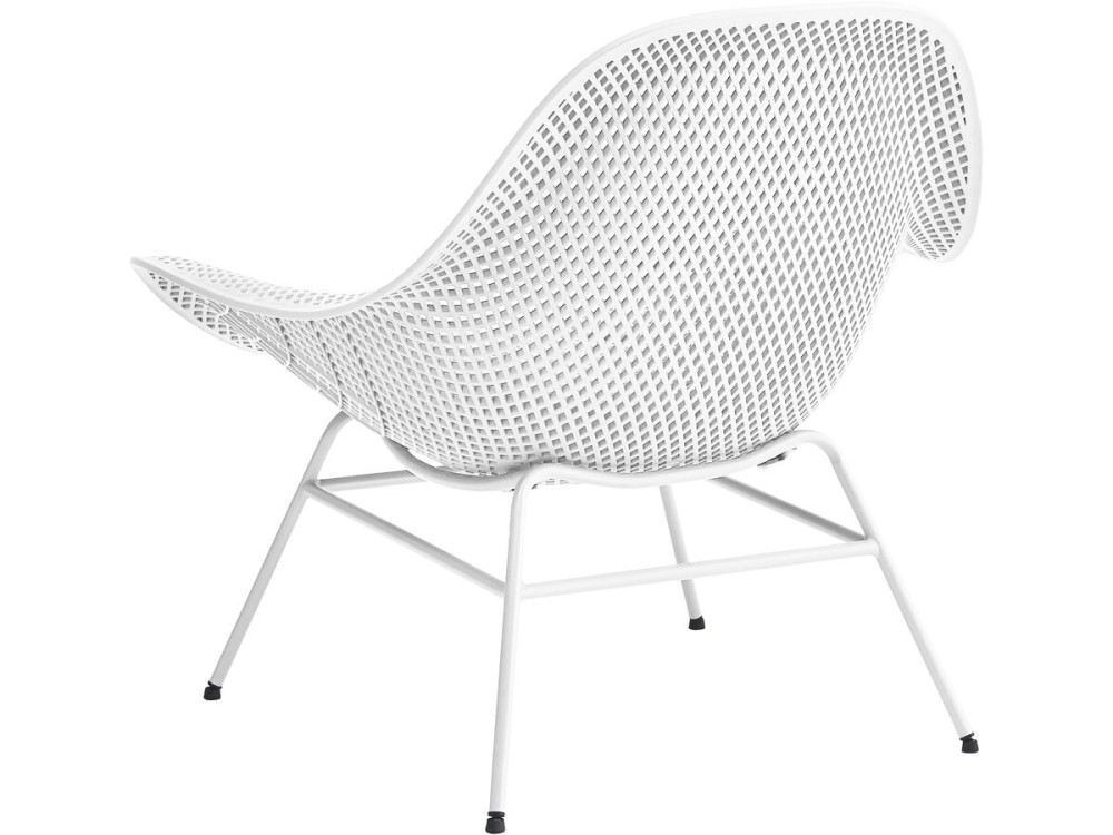 Set di 2 poltrone da giardino "Soléna" con tavolino - Bianco