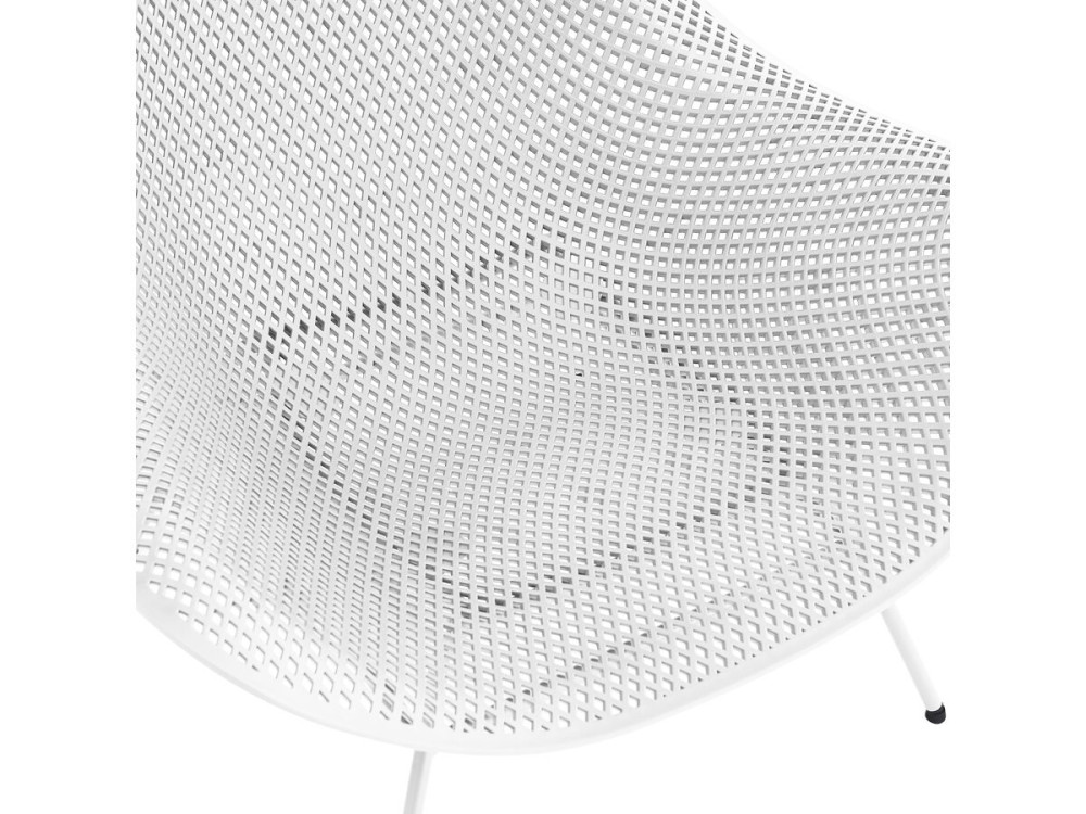 Set di 2 poltrone da giardino "Soléna" con tavolino - Bianco