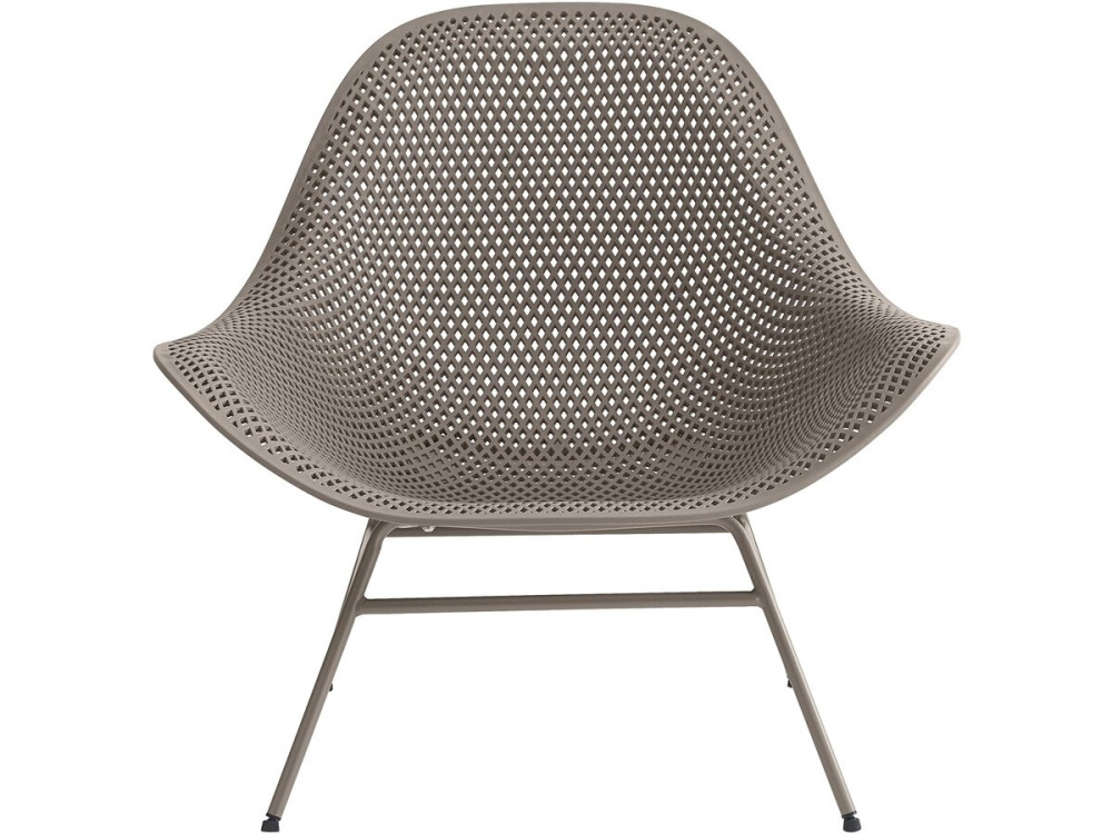 Set di 2 poltrone da giardino "Soléna" con tavolino - Taupe