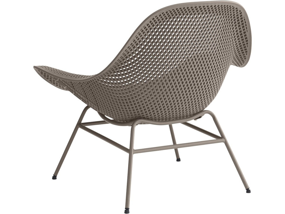 Set di 2 poltrone da giardino "Soléna" con tavolino - Taupe