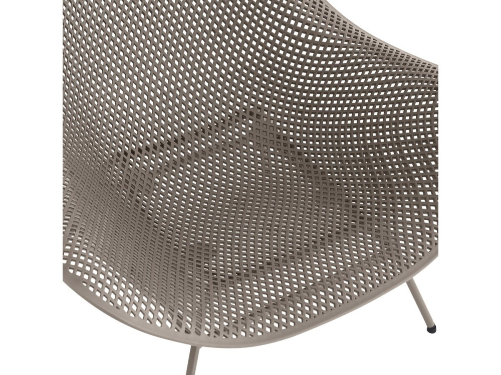 Set di 2 poltrone da giardino "Soléna" con tavolino - Taupe
