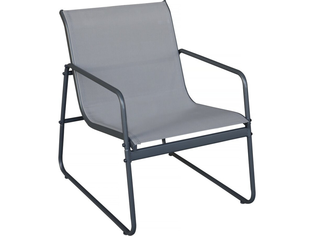 Set di mobili da giardino in metallo "Fortaleza" - 4 posti - Grigio chiaro