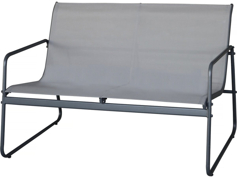 Set di mobili da giardino in metallo "Fortaleza" - 4 posti - Grigio chiaro