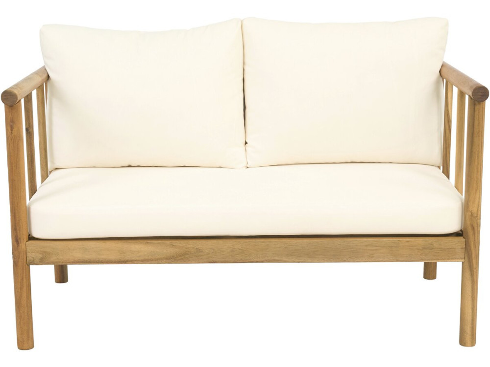 Set di mobili da giardino in legno "Milano" con cuscini - 4 posti - Beige