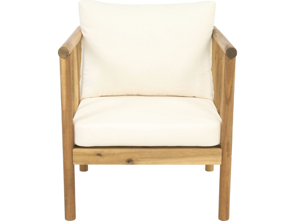 Set di mobili da giardino in legno "Milano" con cuscini - 4 posti - Beige