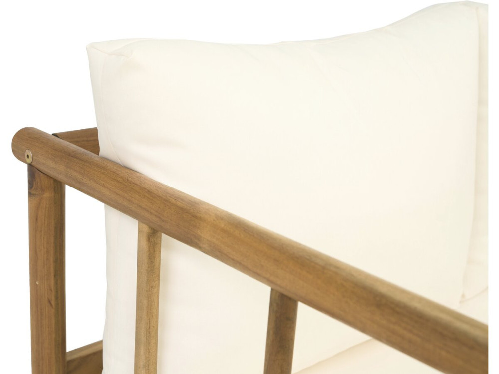 Set di mobili da giardino in legno "Milano" con cuscini - 4 posti - Beige