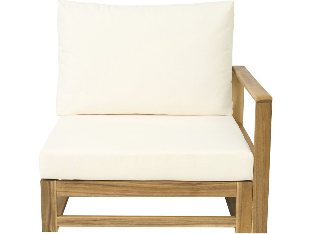Set di mobili da giardino modulari in legno "Bellingham" con cuscini - 5 posti - Beige
