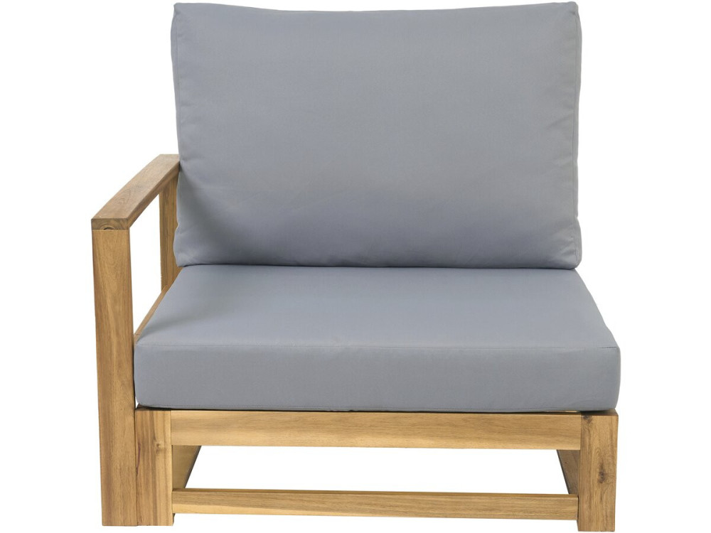 Set di mobili da giardino in legno di acacia con cuscini "Bellingham" - 5 posti - Grigio