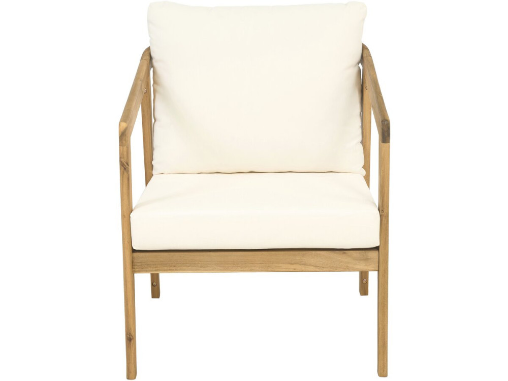 Set di mobili da giardino in legno di acacia con cuscini "Presley" - 4 posti - Beige