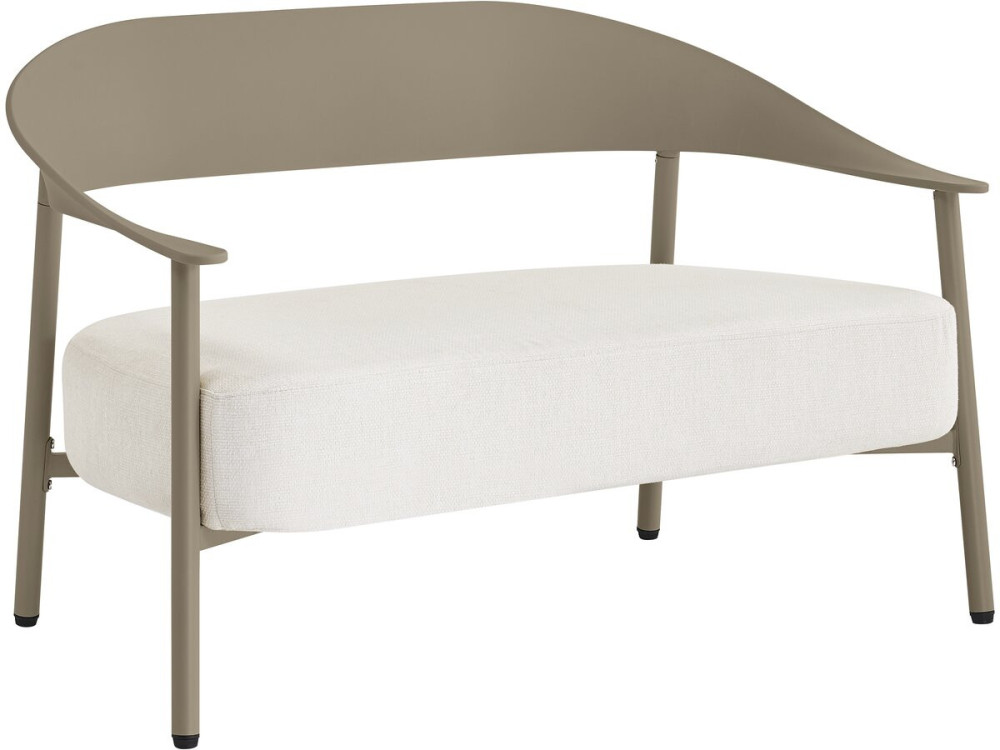 Set di mobili da giardino in metallo e plastica "Céora" - 4 posti - Taupe