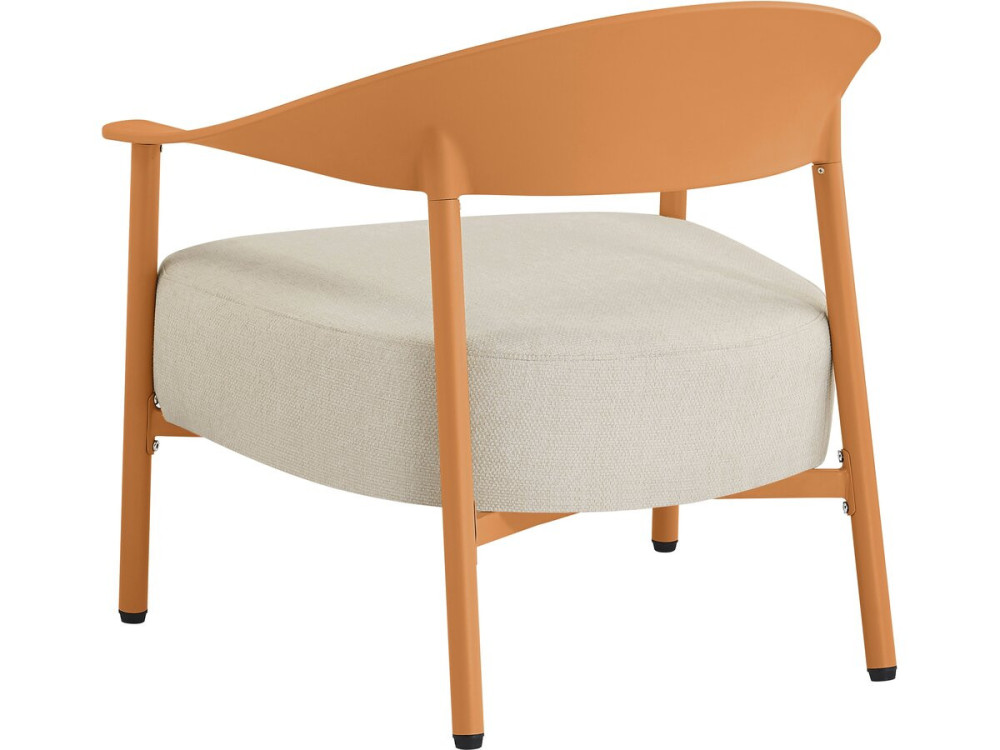 Set di mobili da giardino in metallo e plastica "Céora" - 4 posti - Arancione