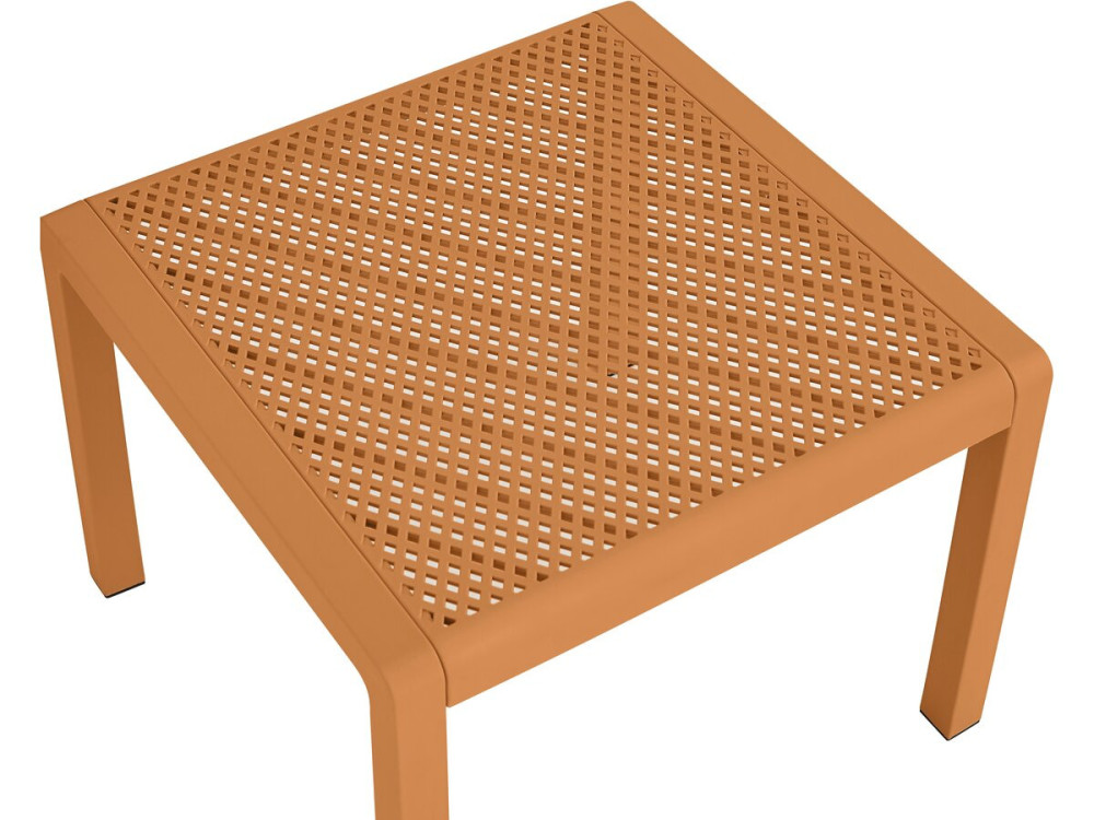 Set di mobili da giardino in metallo e plastica "Céora" - 4 posti - Arancione