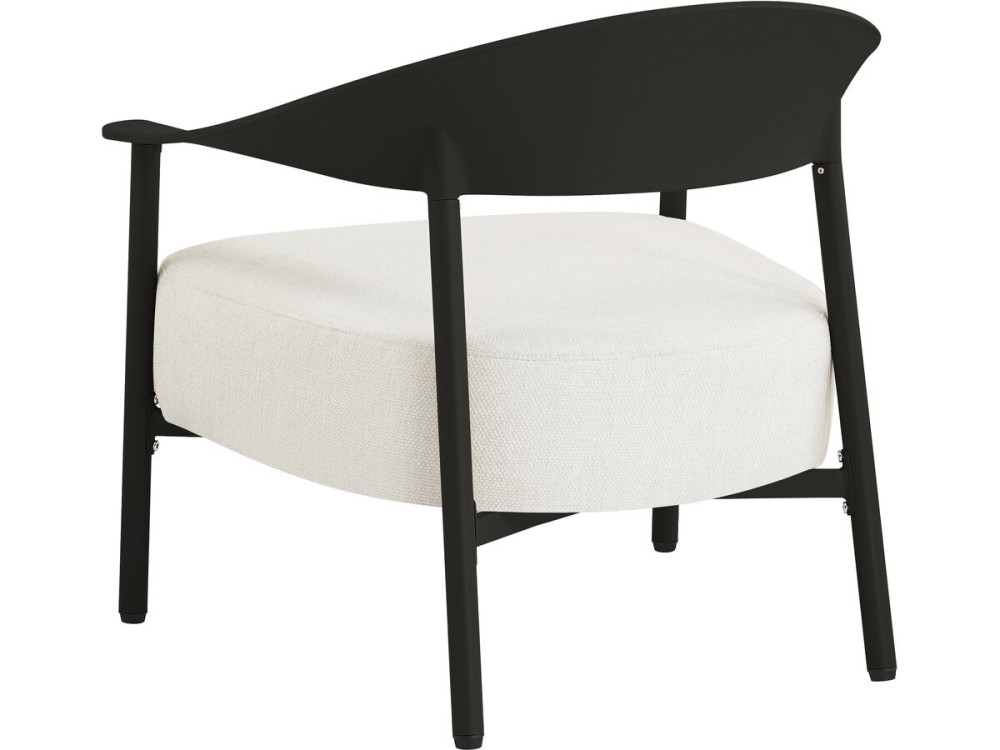 Set di mobili da giardino in metallo e plastica "Céora" - 4 posti - Nero