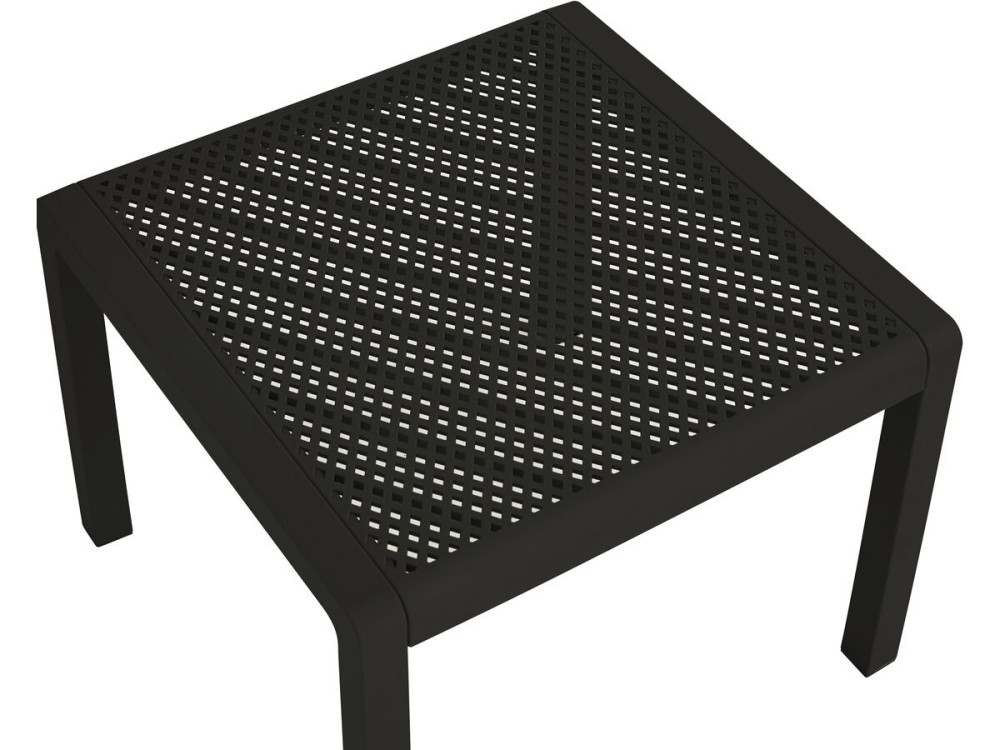 Set di mobili da giardino in metallo e plastica "Céora" - 4 posti - Nero
