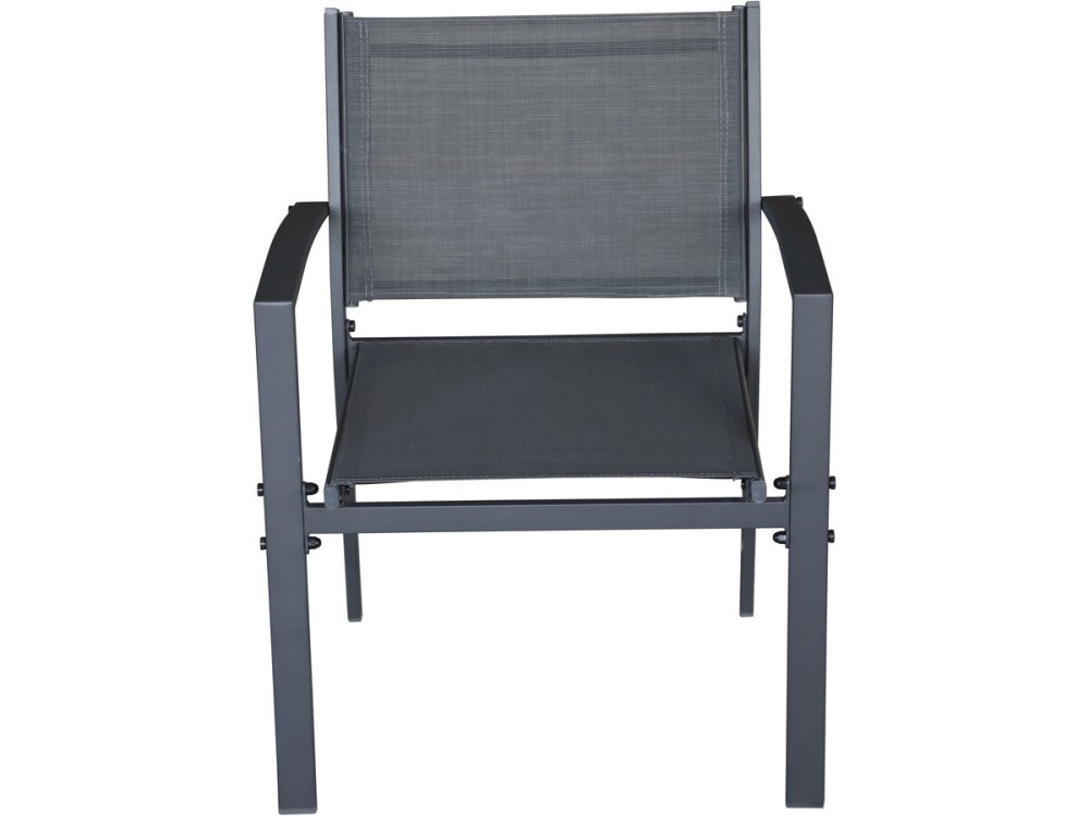 Set di mobili da giardino in metallo "Lino II" - 4 posti - Nero