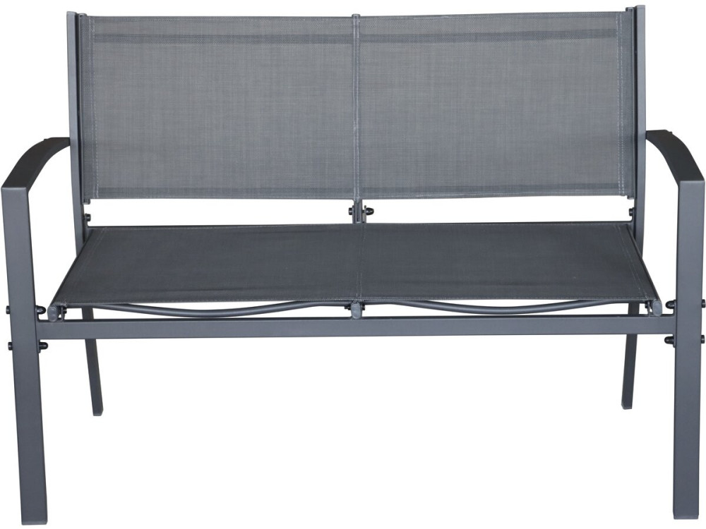 Set di mobili da giardino in metallo "Lino II" - 4 posti - Nero