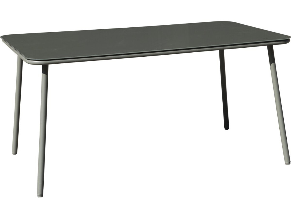 Set da pranzo da giardino in metallo "Malaga" - 7 posti - Grigio