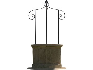 Pozzo da giardino - diametro 120 x 210 cm - Altezza del corpo in pietra: 78 cm - Diametro interno 77 cm