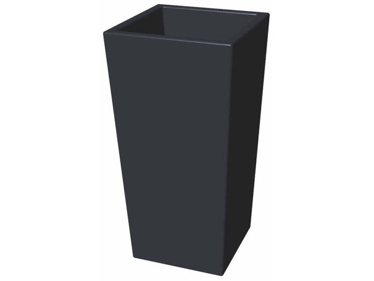 Vaso da fiori "Carreo" - 38,5 x 38,5 x h.85 cm - Antracite