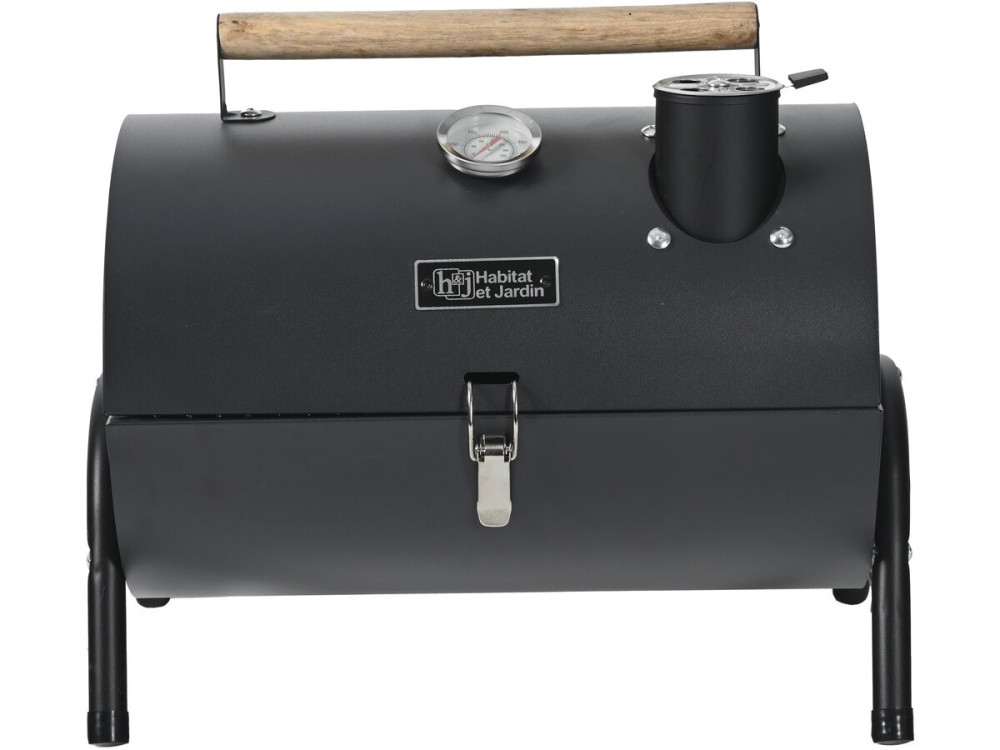 Barbecue a carbonella portatile "Captain" - 42 x 27 x 43 cm - Nero