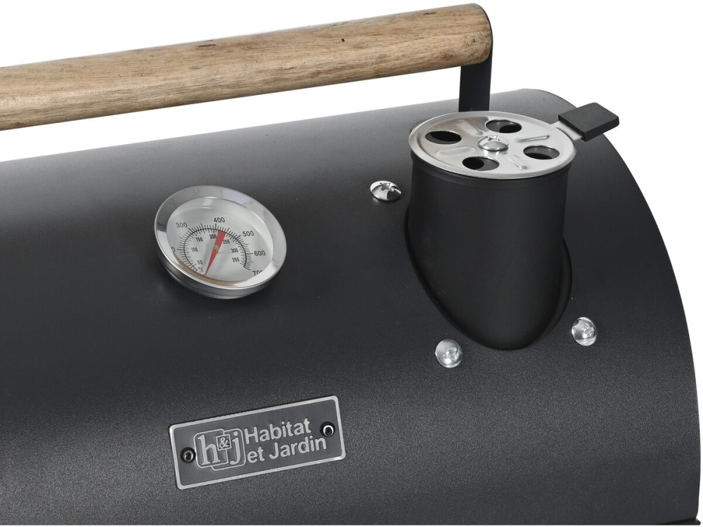 Barbecue a carbonella portatile "Captain" - 42 x 27 x 43 cm - Nero