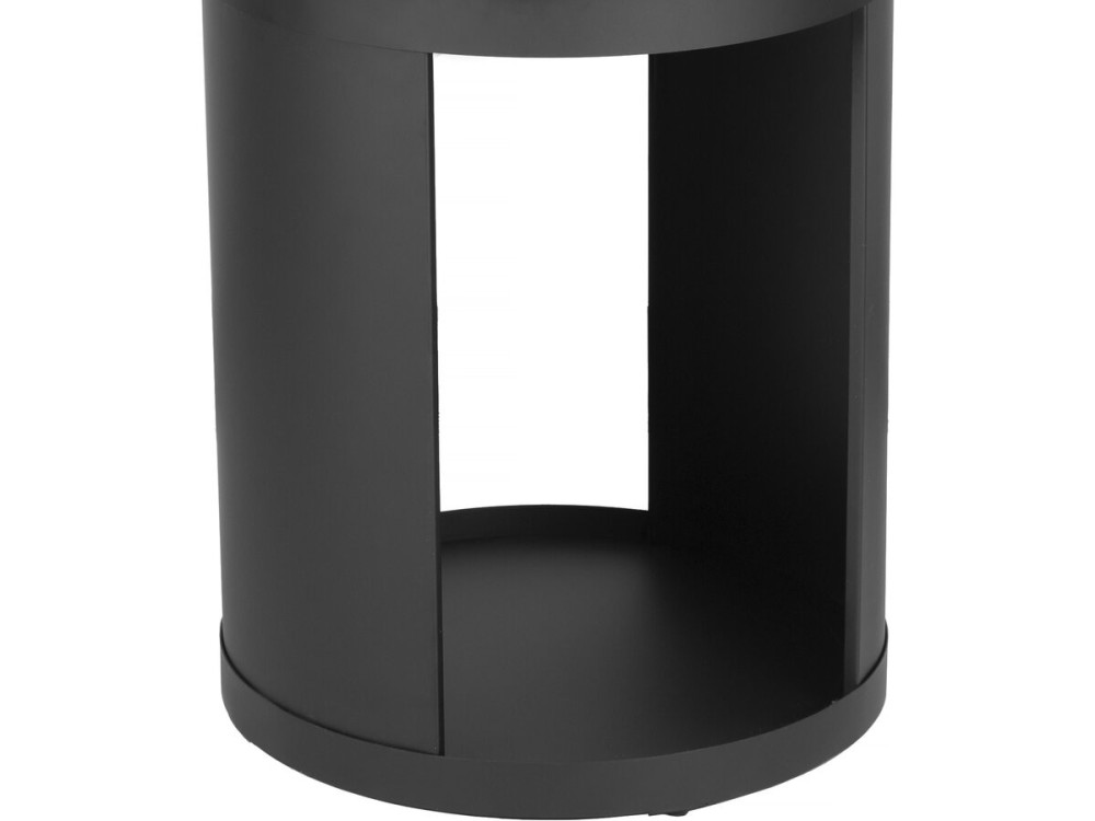 Barbecue/braciere a carbone e legna "Cesar" - 49 x 49 x 92 cm - Nero