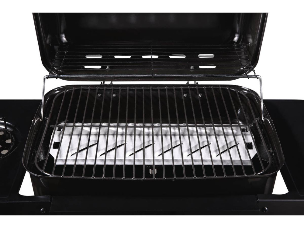 Barbecue gas "Party 3" - 3 piastre di cui 1 laterale - 9.38 kW -Nero