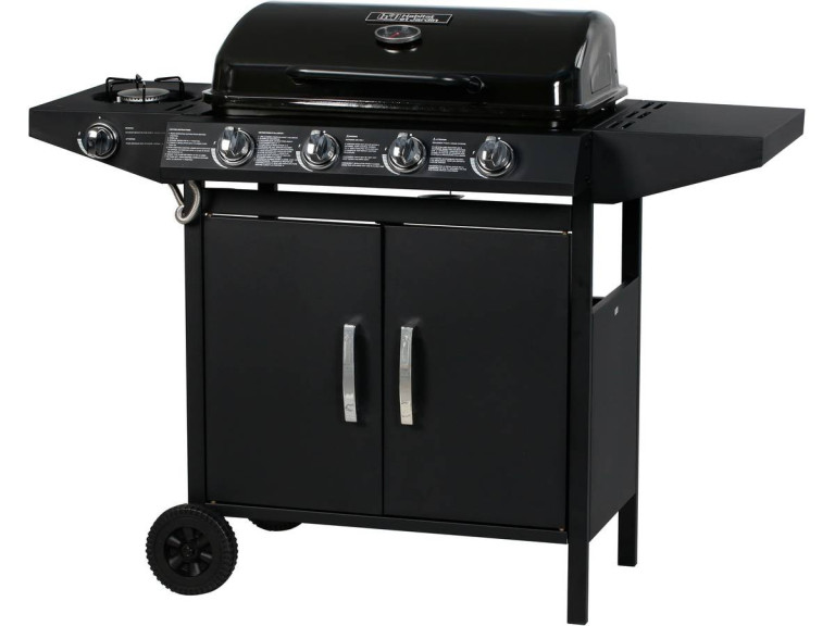 Barbecue gas "Festa 5" - 5 fuochi di cui 1 laterale - 12,9 Kw- Nero