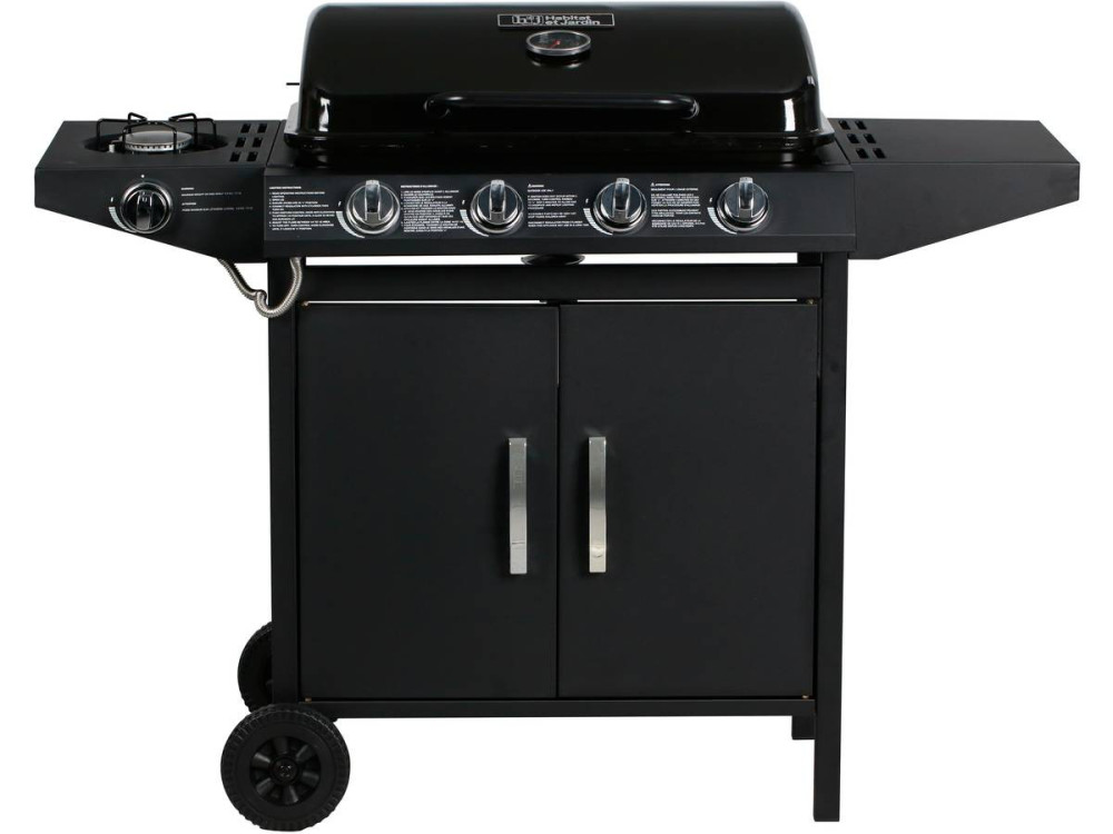 Barbecue gas "Festa 5" - 5 fuochi di cui 1 laterale - 12,9 Kw- Nero
