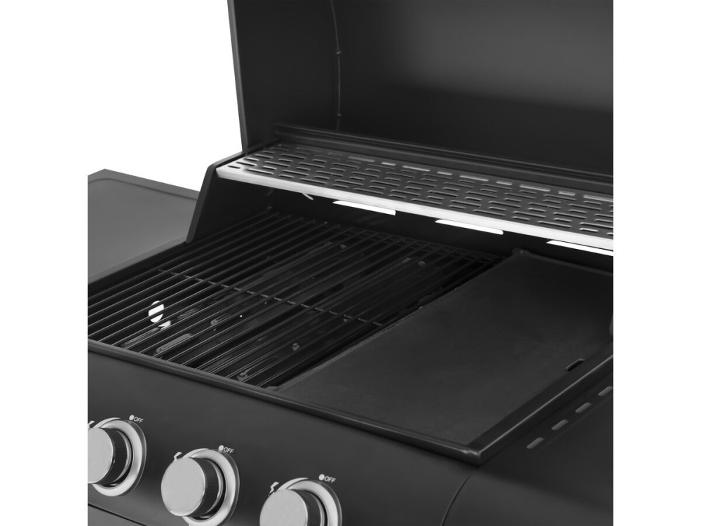 Barbecue a gas "Feria 5" - 5 fornelli di cui 1 laterale - 14,5 kW - Nero