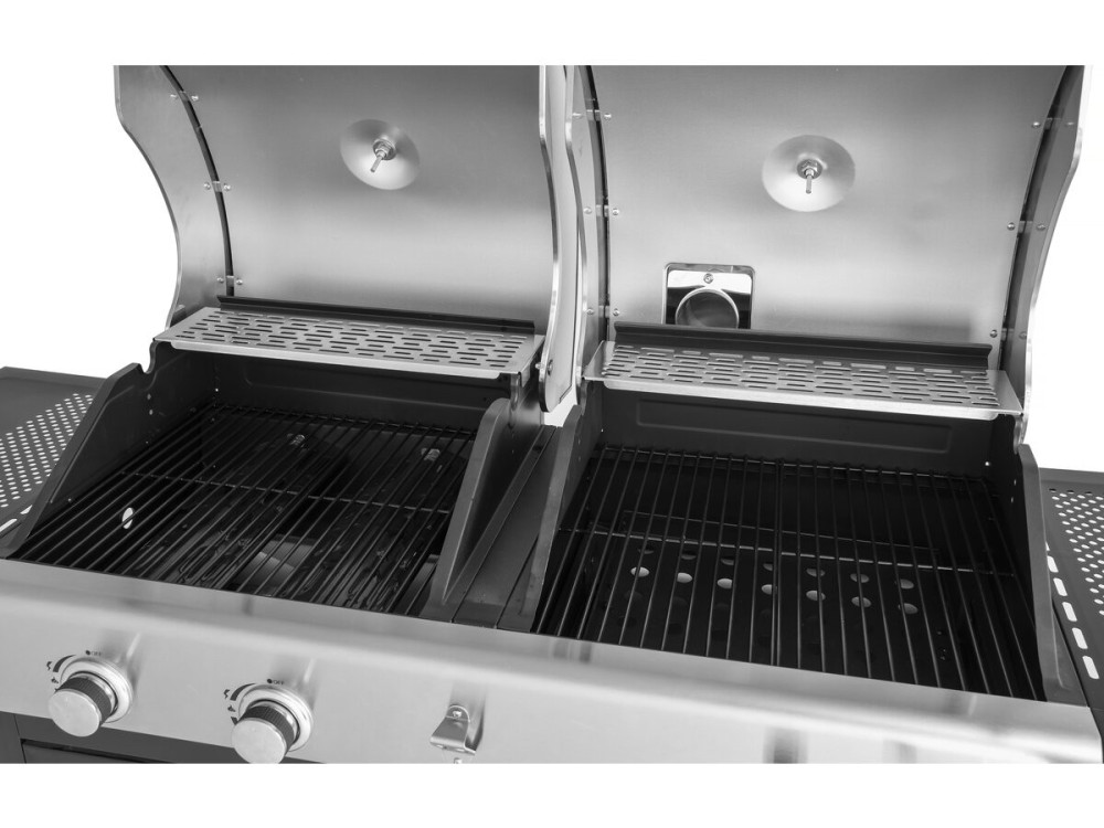 Barbecue "Western" a gas e carbonella 2 in 1 - Nero