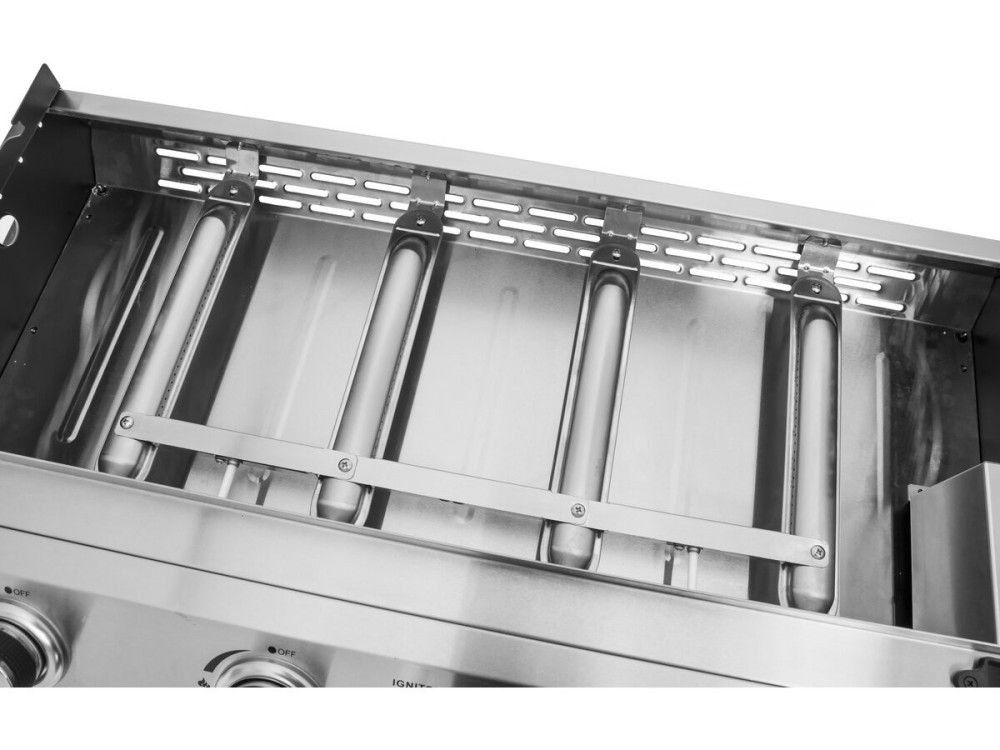 Plancha a gas 4 fuochi "Jolly" - 10 Kw - Grigio